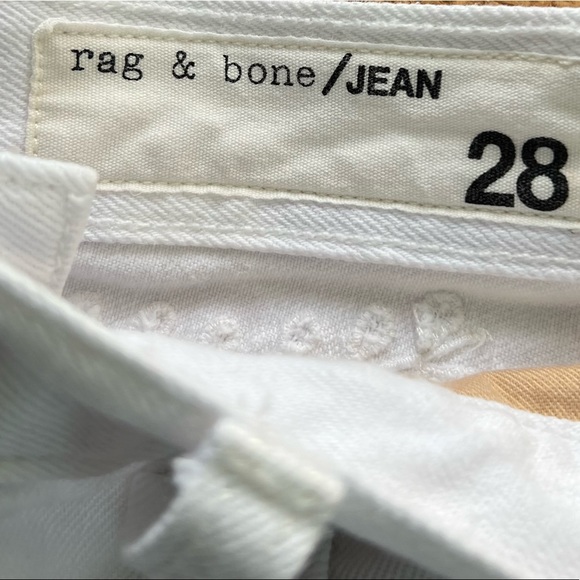 Rag & Bone Justine Short White Embroidered Size 28 - Picture 4 of 9